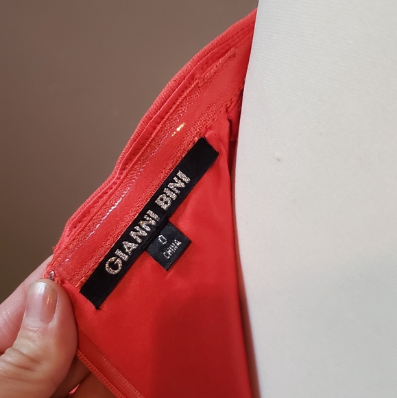 Gianni Bini strapless coral/orange dress - Picture 3 of 3